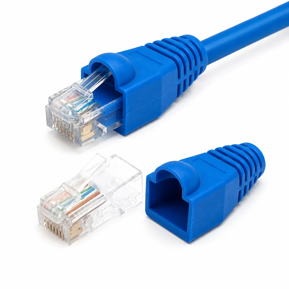 Imagem 3 de 4 do produto Kit 50x Capa Conector Rj45 Cabo Rede Cat5 Cat5e Cat6