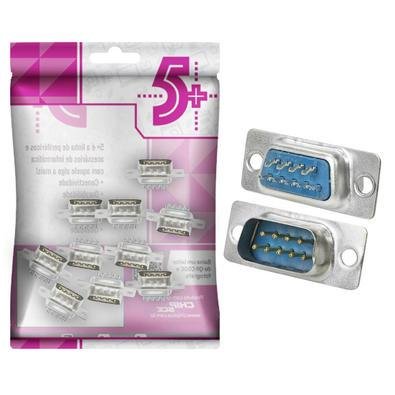 10x Conector Db9 Macho Solda Fio Rs232 Serial Alta Qualidade
