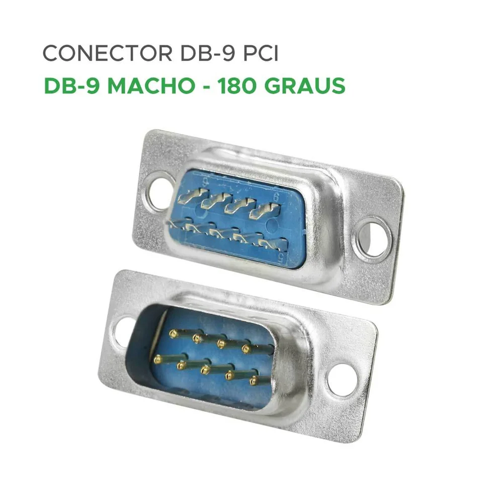 Imagem 2 de 4 do produto 10x Conector Db9 Macho Solda Fio Rs232 Serial Alta Qualidade