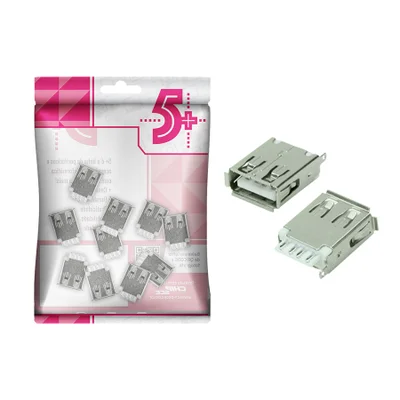 10x Peças Conector Usb Tipo A Fêmea - Para PCi Placa