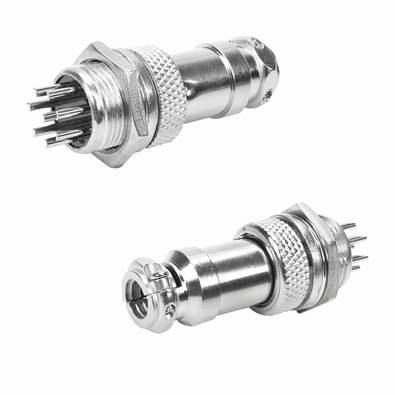 5x Conjunto Plug Conector Mike Kit Macho E Fêmea 8 Pinos