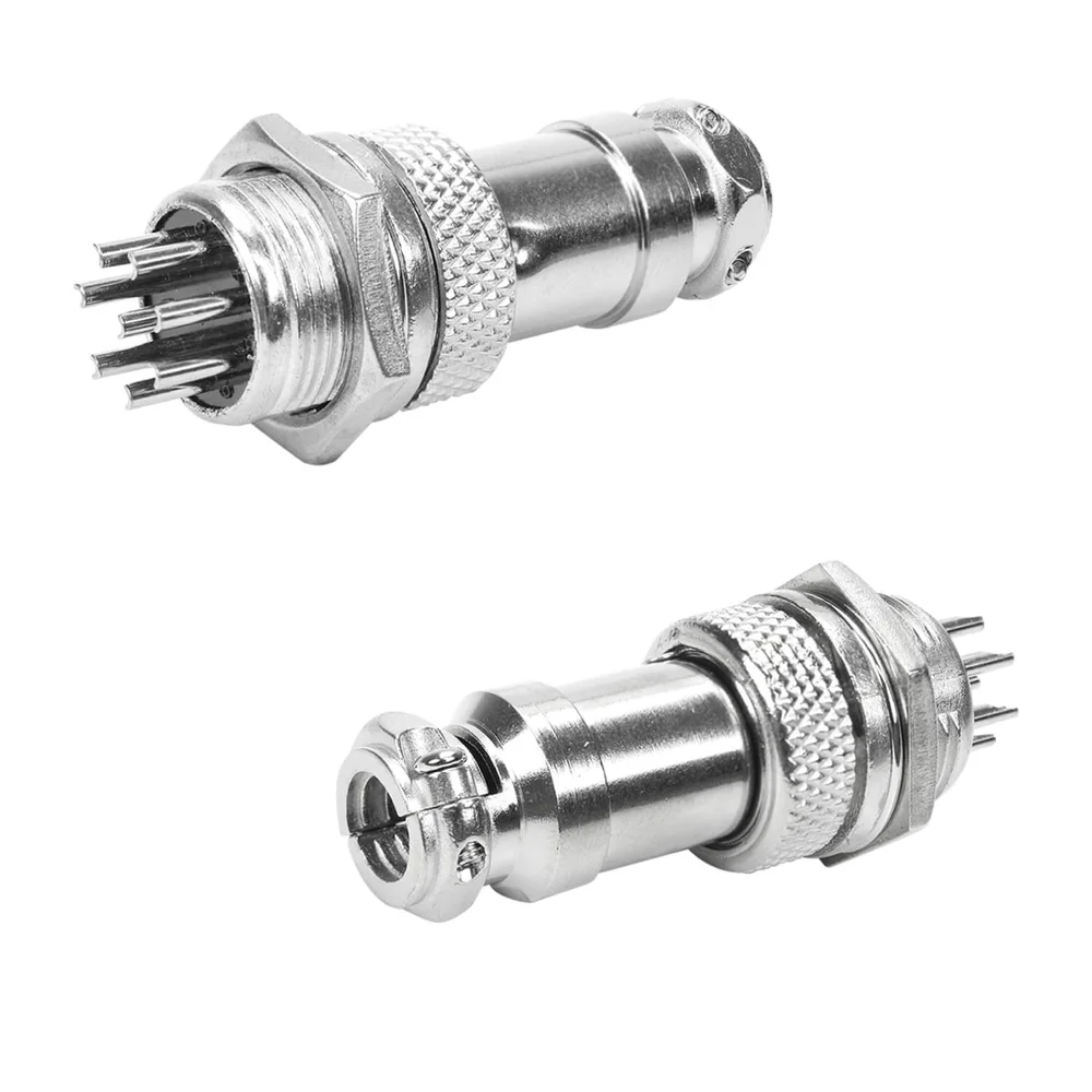 Imagem 3 de 5 do produto 5x Conjunto Plug Conector Mike Kit Macho E Fêmea 8 Pinos