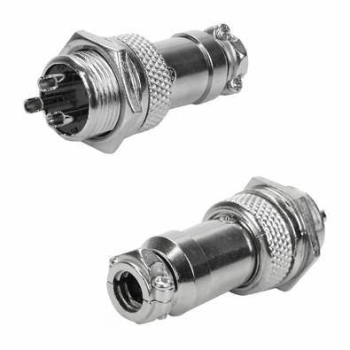 5x Conjunto Plug Conector Mike Kit Macho E Fêmea 3 Pinos - Chipsce