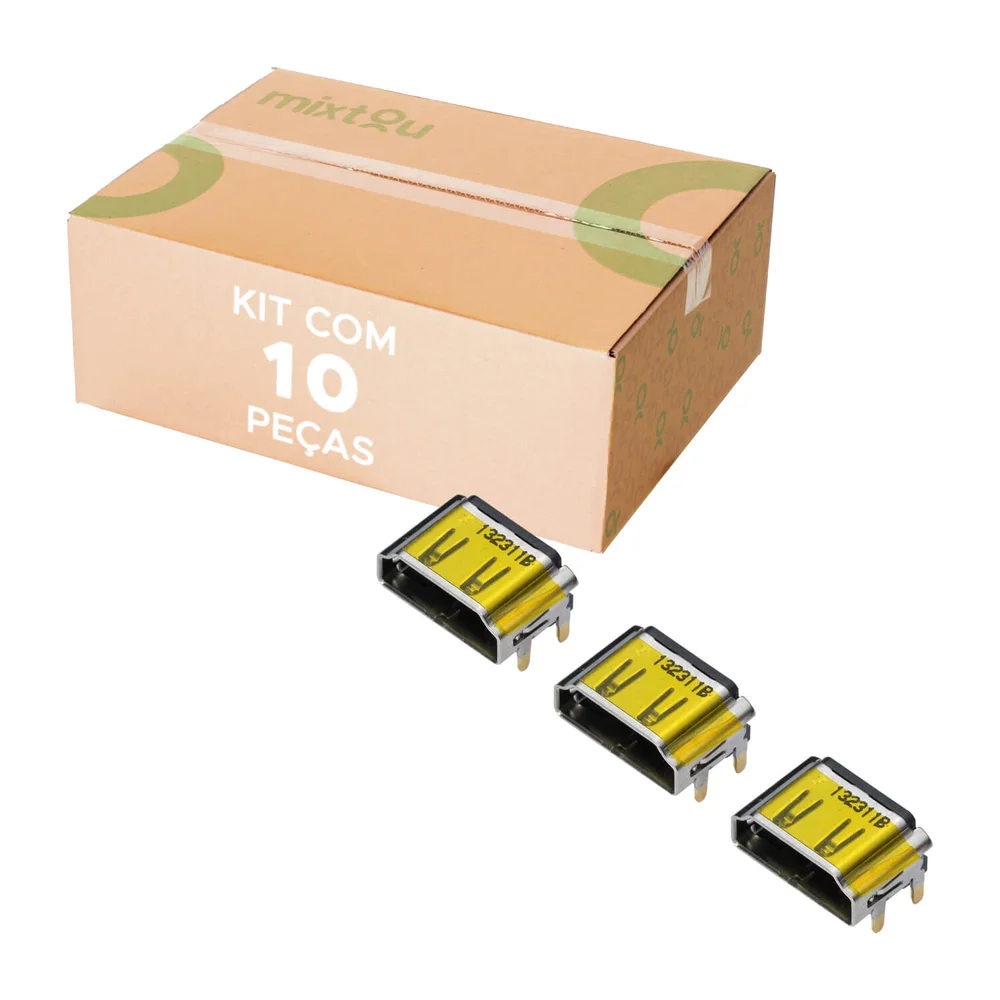 Imagem 2 de 4 do produto 10x Conector HDMI Solda Placas Diversas Compare A Foto
