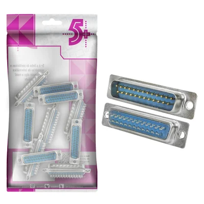 10x Conector Db25 Macho Solda Fio Serial Alta Qualidade