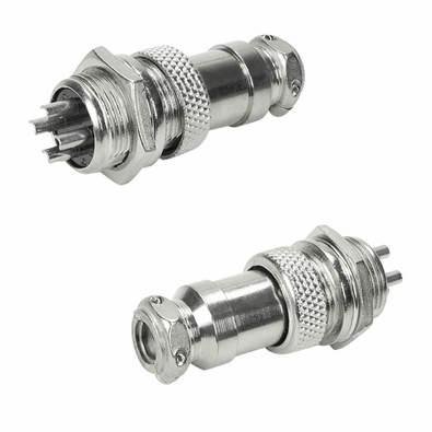 5x Conjunto Plug Conector Mike Kit Macho E Fêmea 4 Pinos