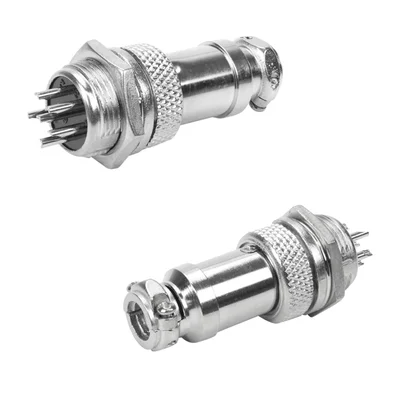 5x Conjunto Plug Conector Mike Kit Macho E Fêmea 6 Pinos