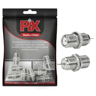 10x Conector F Fêmea Rosca Para Painel De Soldar 10pçs