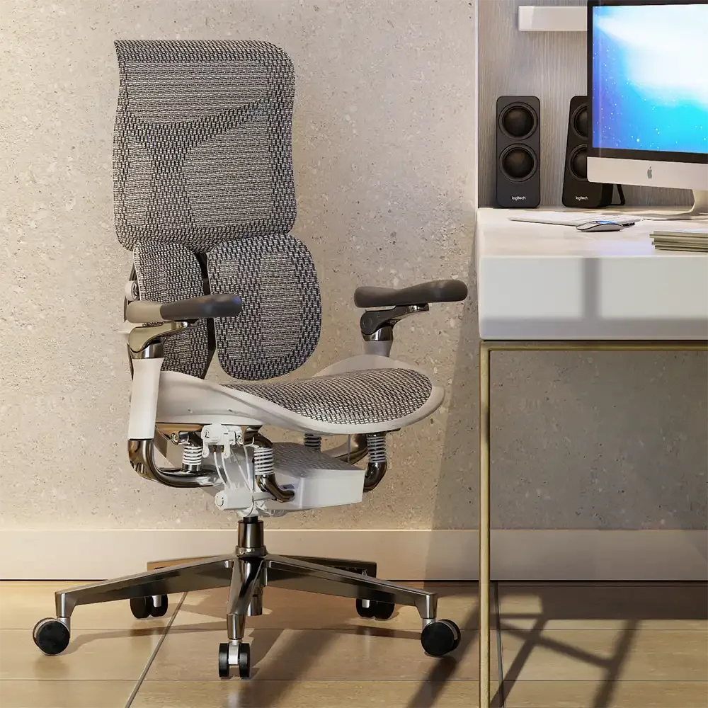 Cadeira Ergonômica Elements Una Cinza Claro Cadeira Ergonômica Elements Una Cinza Claro