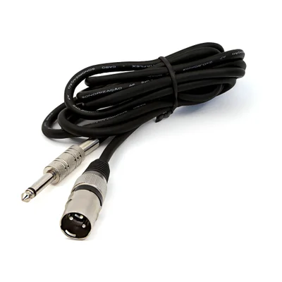Cabo P10 Para Xlr Macho Preto Mono - 20 Metros