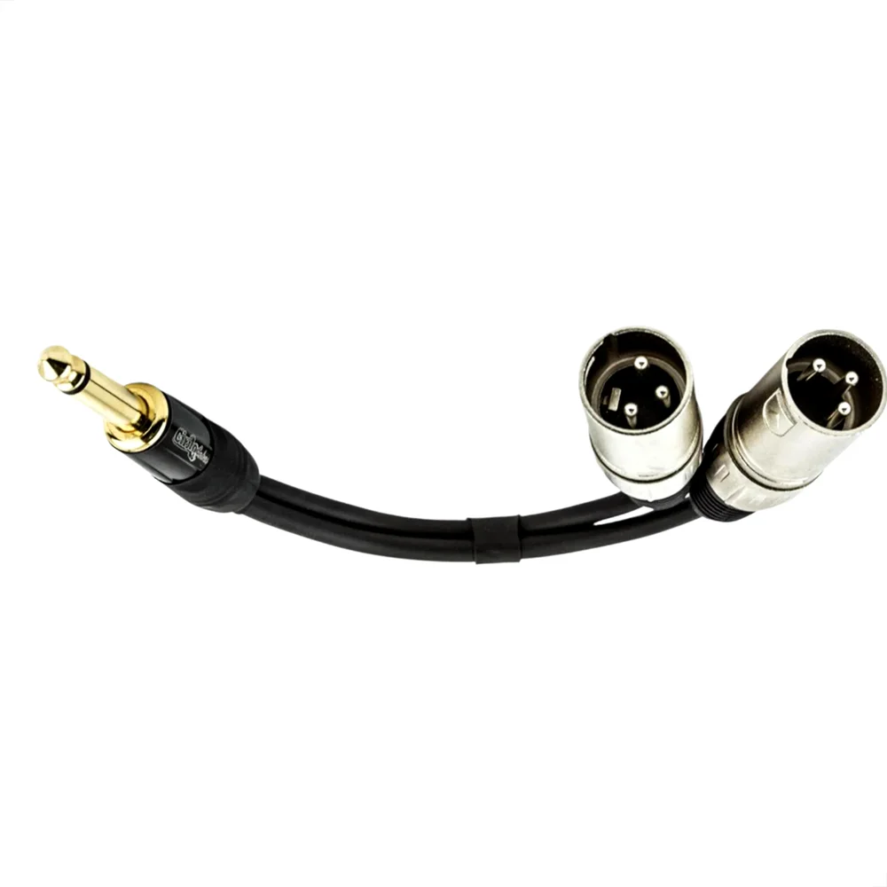 Imagem 3 de 5 do produto Cabo Adaptador P10 Mono Para 2 Xlr Macho -1 Metro