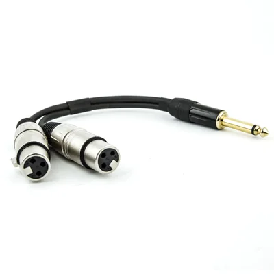 Cabo P10 Para 2 Xlr Fêmea Estereo - 3 Metros
