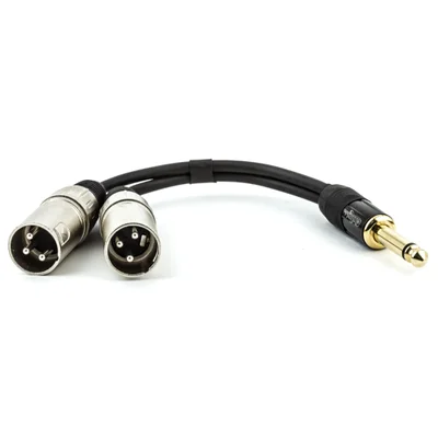 Cabo P10 Estereo Para 2 Xlr - 3 Metros