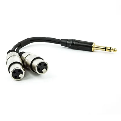 Cabo P10 Para 2 Xlr Fêmea Estereo - 80 Cm