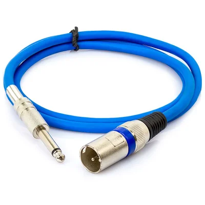 Cabo P10 Para Xlr Macho Azul Mono - 35 Metros
