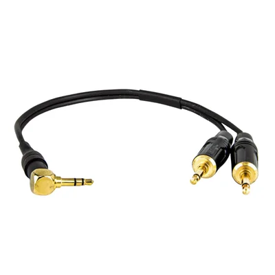 Cabo Adaptador P2 90° Graus Para 2 P2 Mono - 3 Metros