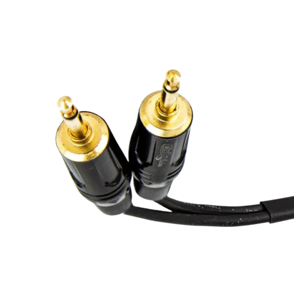 Imagem 2 de 5 do produto Cabo Adaptador P2 90° Graus Para 2 P2 Mono - 10 Metros