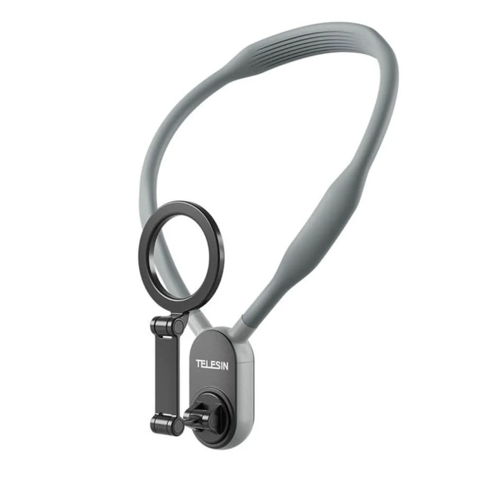 Alça De Pescoço Com Suporte Magnético Para Celular - Telesin Cor Cinza Alça De Pescoço Com Suporte Magnético Para Celular - Telesin Cor Cinza