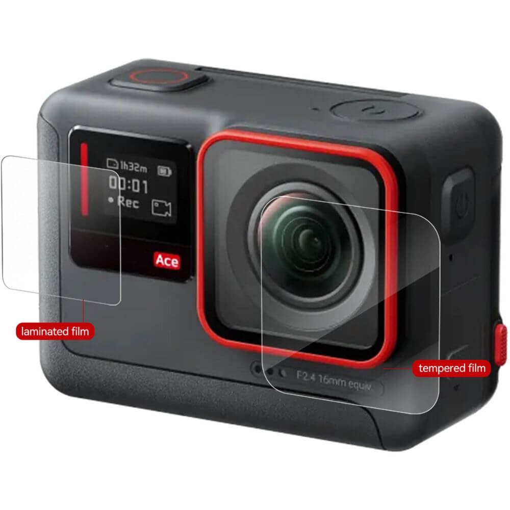 Película De Proteção Para Insta360 Ace Em Vidro Temperado - Telesin