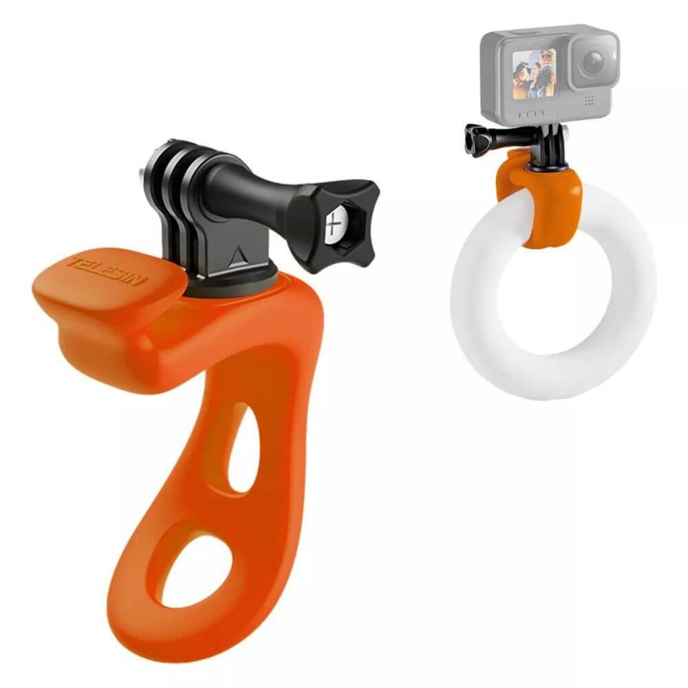 Imagem 3 de 3 do produto Suporte De Guidão Ou Barra Tubular Para Gopro Cor Laranja - Telesin