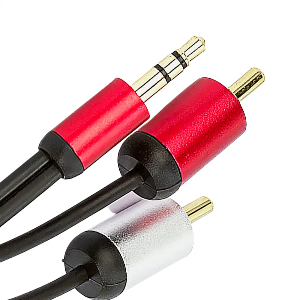 Imagem 3 de 5 do produto Cabo Conector P2 Estéreo Para Rca Profissional - 1 Metro