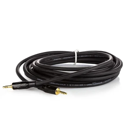 Cabo P2 Para P2 Estereo Macho Profissional - 25 Metros