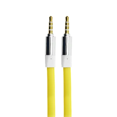 Cabo De Áudio Estéreo Flat P2 Para P2 Com 10 Metros Amarelo