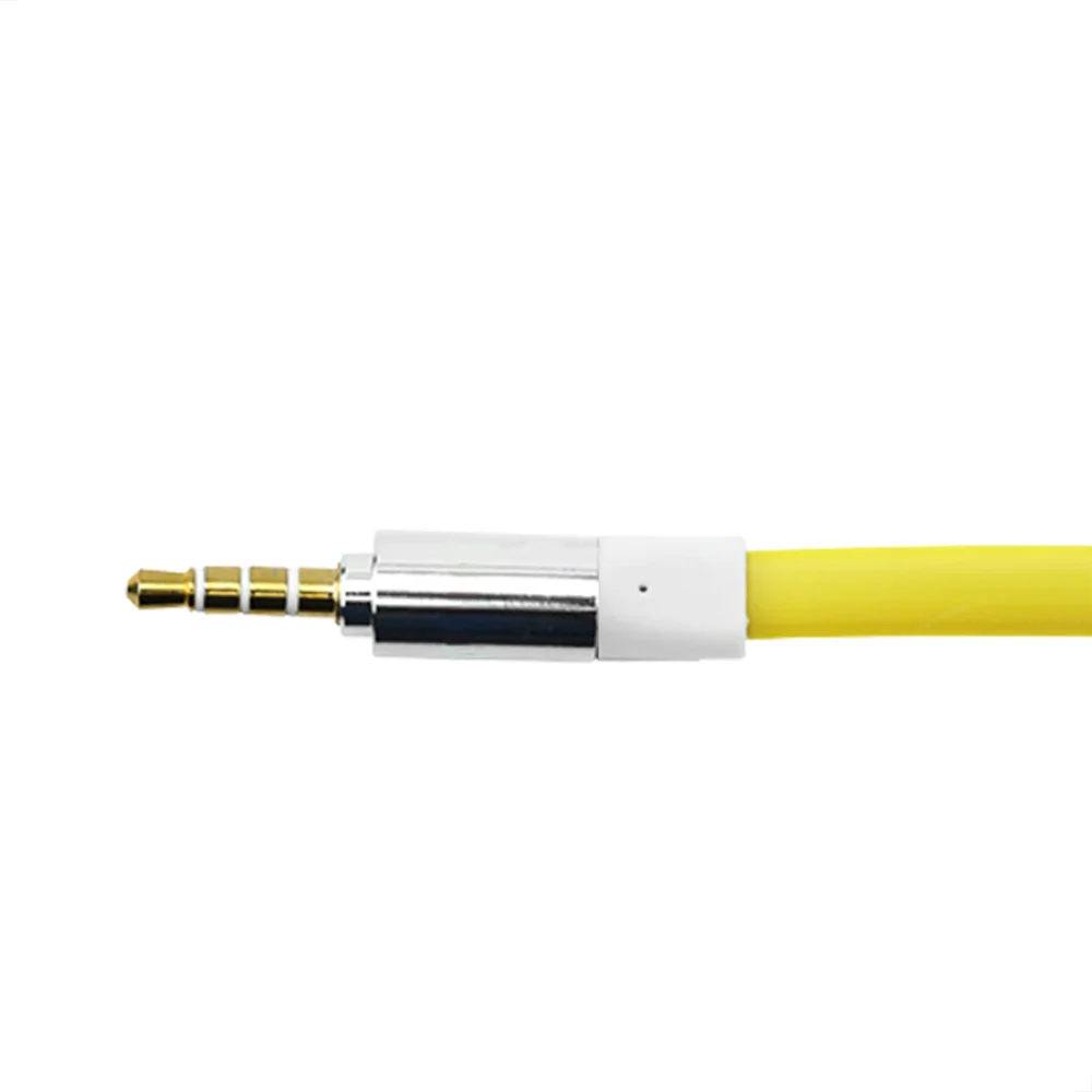 Imagem 3 de 5 do produto Cabo De Áudio Estéreo Flat P2 Para P2 Com 10 Metros Amarelo