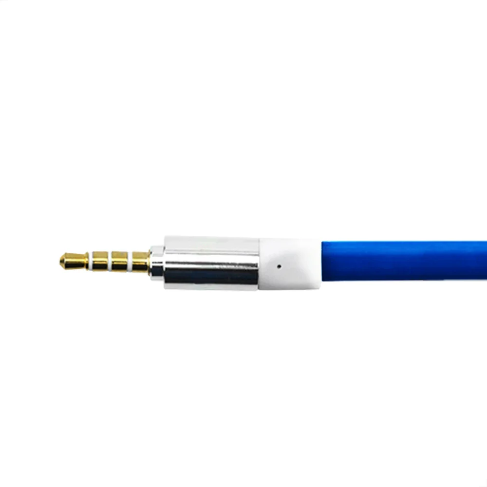 Imagem 5 de 5 do produto Cabo De Áudio Estéreo Flat P2 Para P2 Com 10 Metros - Azul