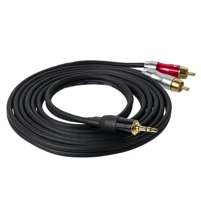Cabo P2 Estereo Para 2 Rca Profissional - 20 Metros
