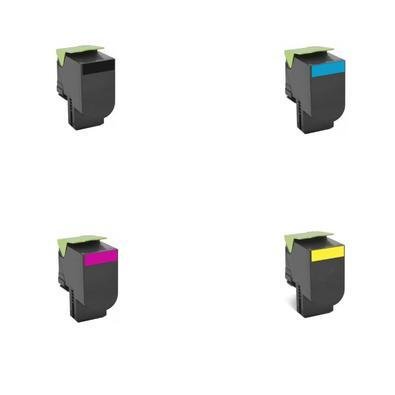 Kit 4x Toner Compatível Lexmark 70c8hk0 Cx310 Cx410 B+c+y+m