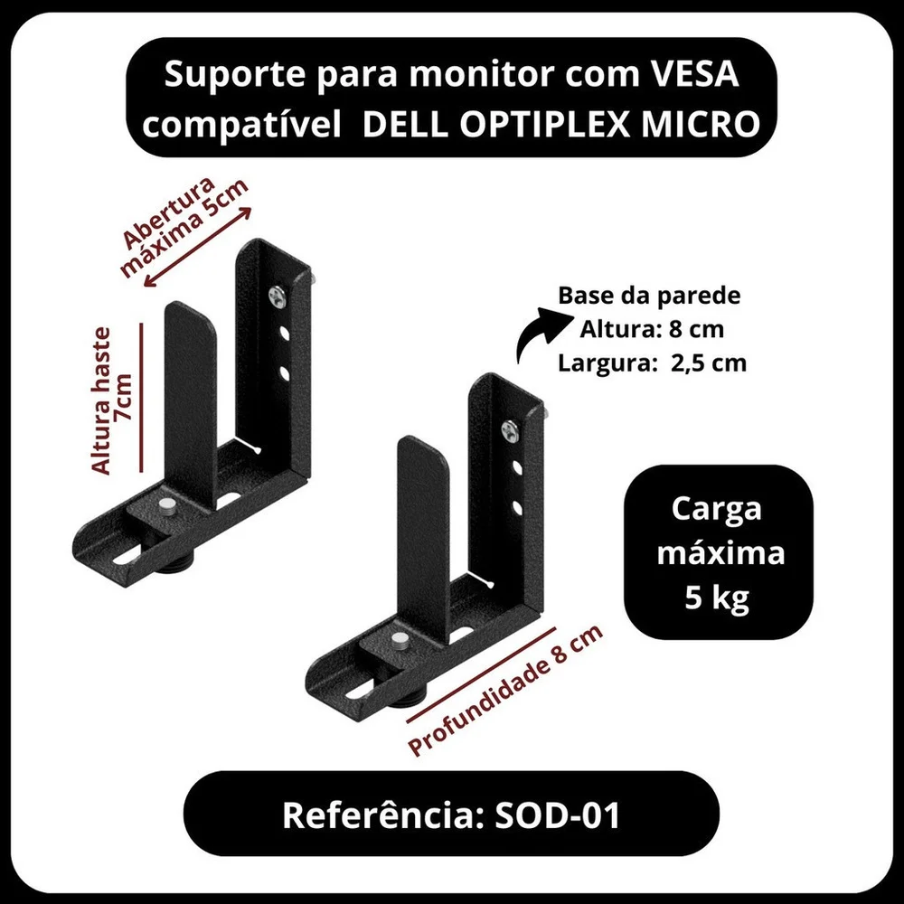 Imagem 4 de 5 do produto Suporte Para Denuc Mini Monitor Compatível Com Dell Optiplex