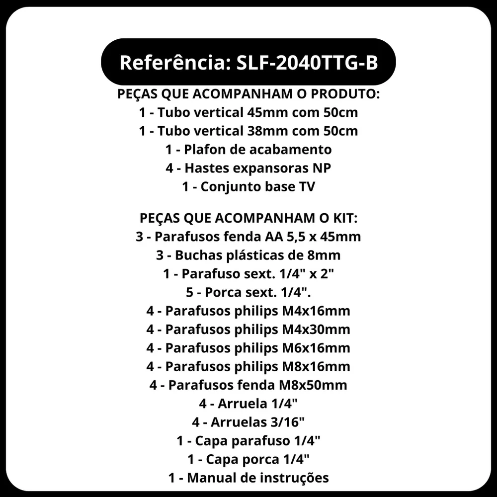 Imagem 2 de 5 do produto Suporte De Teto Para Tv De 19 A 65 " Com Inclinação