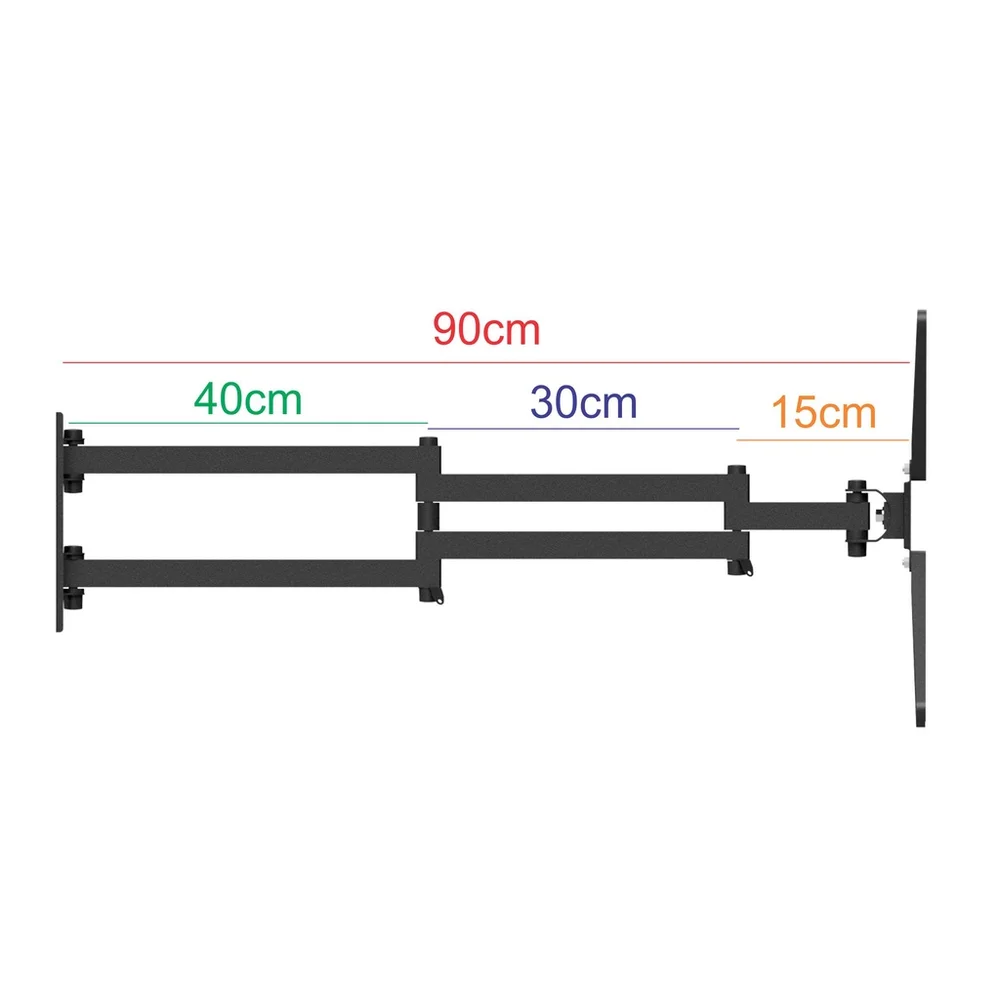 Imagem 3 de 3 do produto Suporte Para Tv Com Tela De 10 A 55 " Com 4 Movimentos E Com Inclinação – Braço Extra Longo