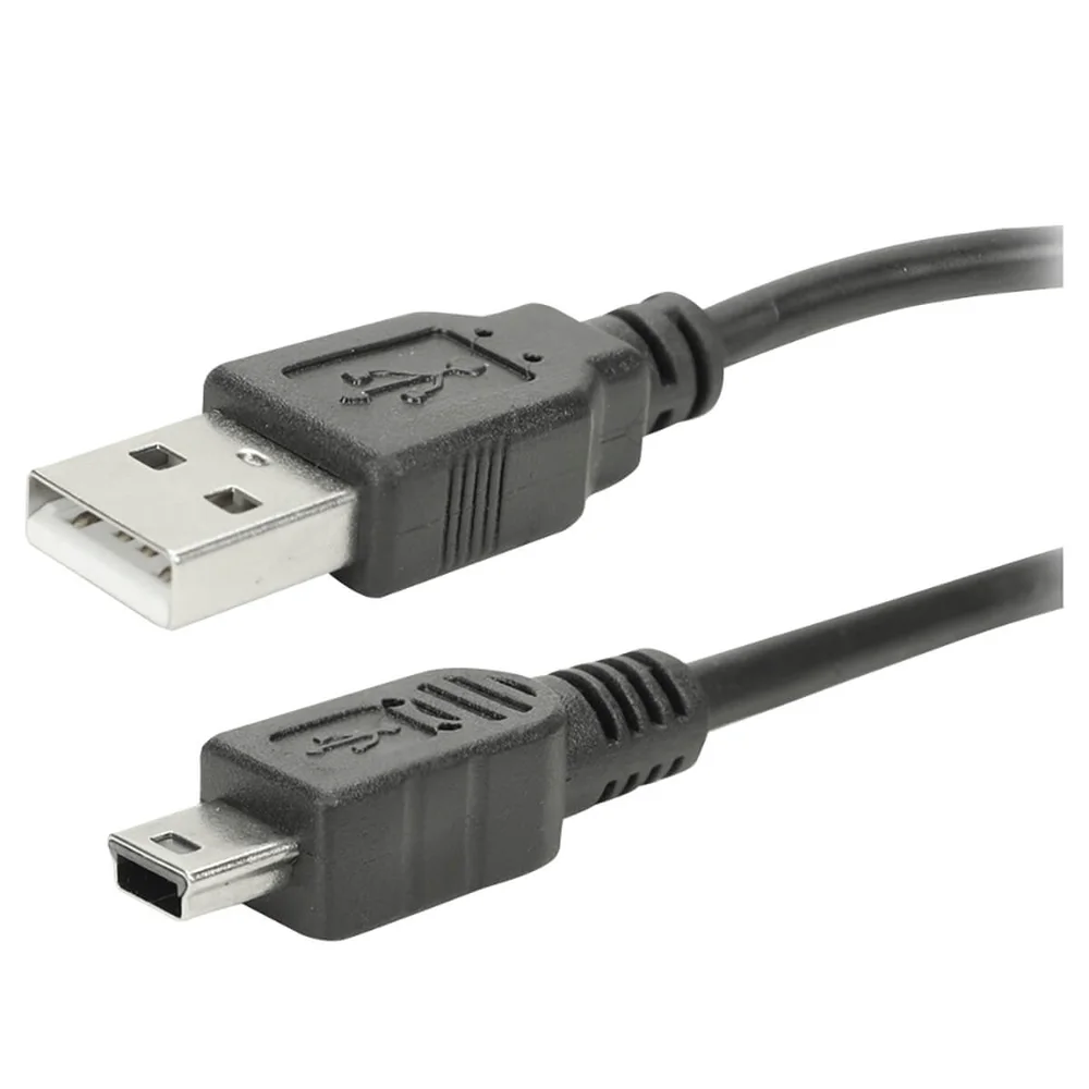 Imagem 2 de 3 do produto Cabo Usb 2.0 Usb A Macho + Mini Usb (v3) 2.0 - 1.80m - Preto