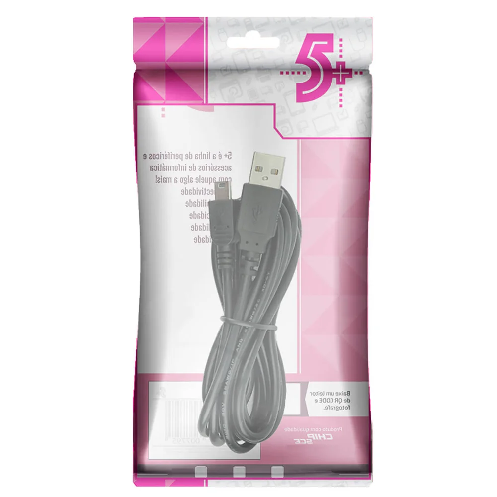Imagem 3 de 3 do produto Cabo Usb 2.0 Usb A Macho + Mini Usb (v3) 2.0 - 1.80m - Preto