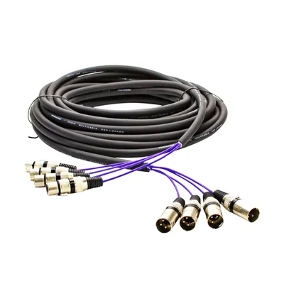 Multicabos Com Conectores Xlr 4 Vias Cirilo Cabos 17 Metros