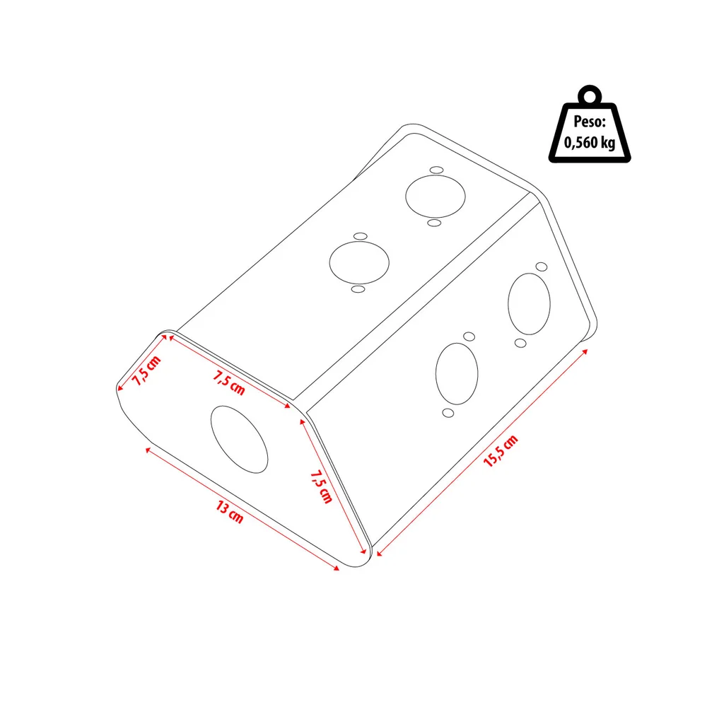 Imagem 3 de 5 do produto Caixa De Medusa Multicabos 6 Vias Reforçada Profissional