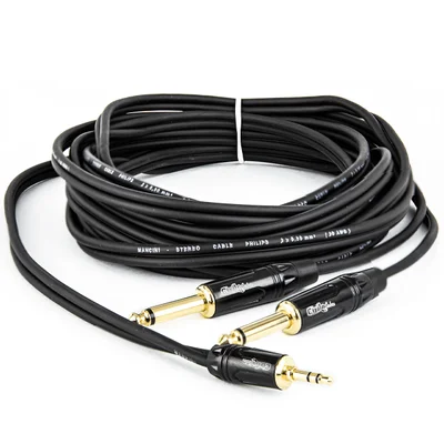 Cabo Adaptador P2 Estereo Para 2 P10 Mono - 8 Metros