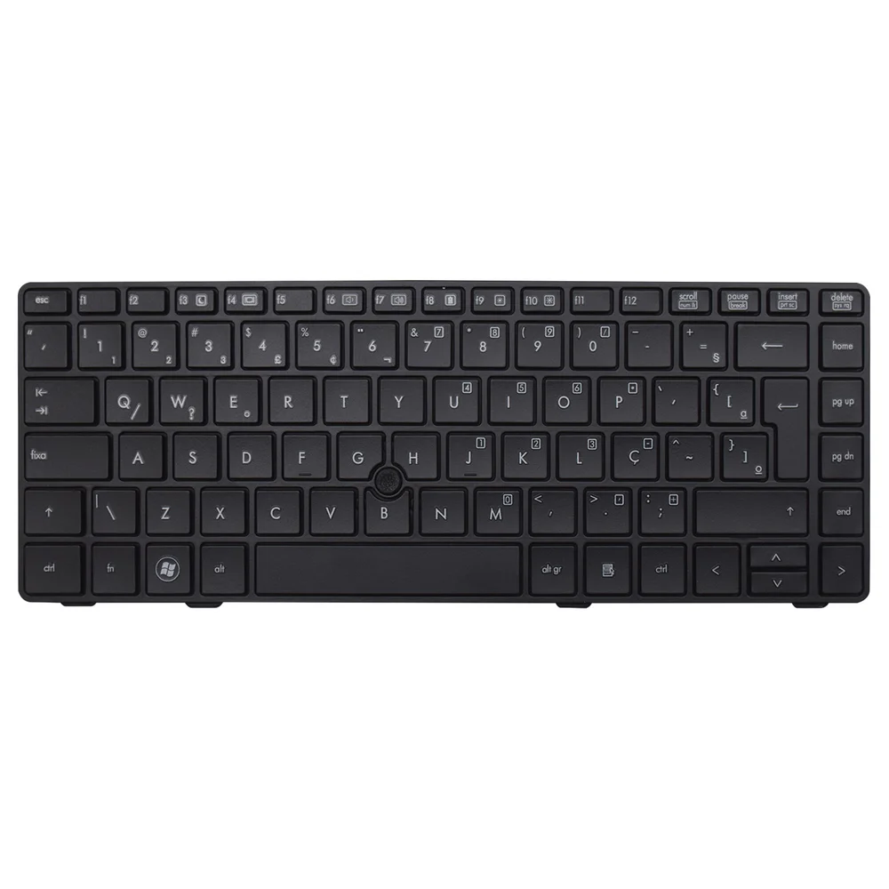 Teclado Para Notebook Hp Probook 6470b Com Pointingstick Abnt2 Preto