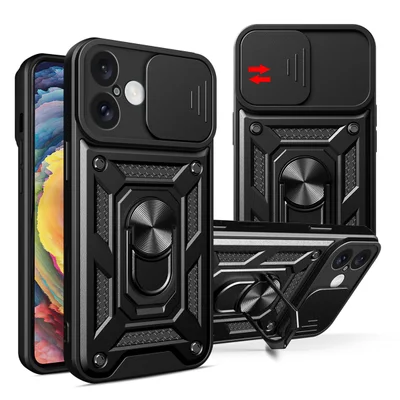 Capa Capinha Case Para Iphone 16 Plus - Protetora Resistente Anti Impacto Queda Armor Militar Cor:preto