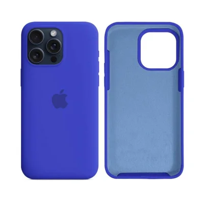 Capa Capinha Case Silicone Cover Premium Aveludada Com Logo Compatível Iphone 14 Azul Bic