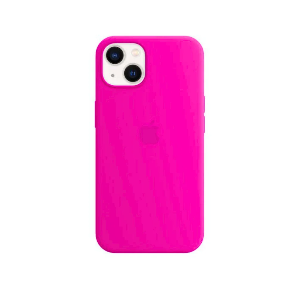 Imagem 2 de 5 do produto Capa Capinha Case Silicone Cover Premium Aveludada Com Logo Compatível Iphone 14 Azul Bic