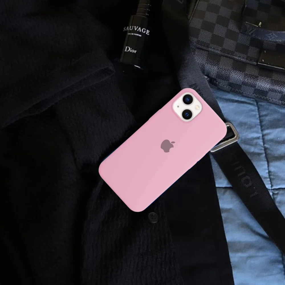 Imagem 5 de 5 do produto Capa Capinha Case Silicone Cover Premium Aveludada Com Logo Compatível Iphone 13 Rosa