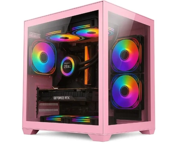 PC Gamer Balão.info Rosa Pink Feminino Intel Core I5 3470, Geforce Gt 730 4gb, Memoria 16gb Ddr3, SSD 240GB