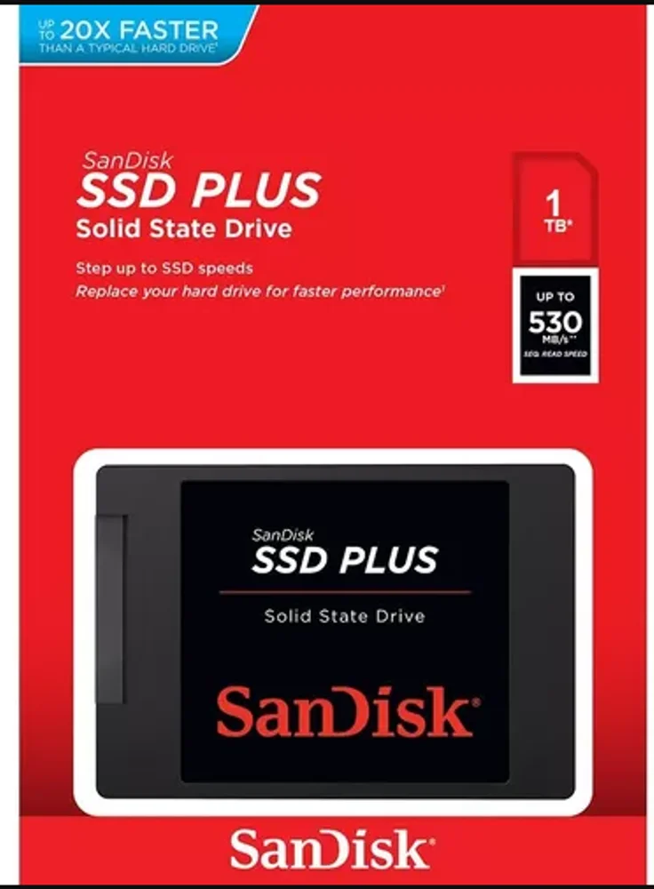 HD SSD Plus Interno 1TB Sata 3 Cor Preto