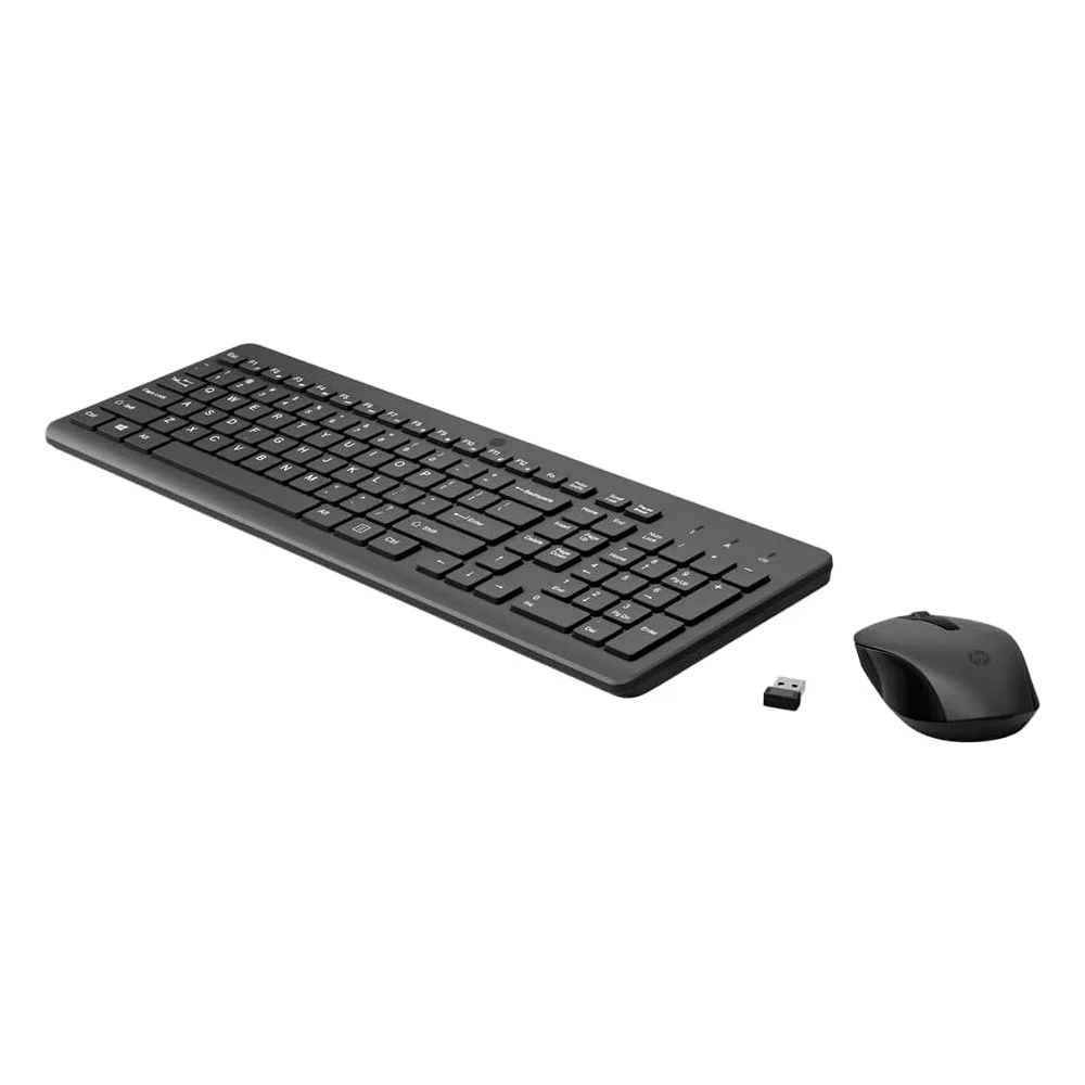 Imagem 2 de 5 do produto Kit Teclado E Mouse Sem Fio HP 330 Wireless, 2.4GHz, USB, Preto