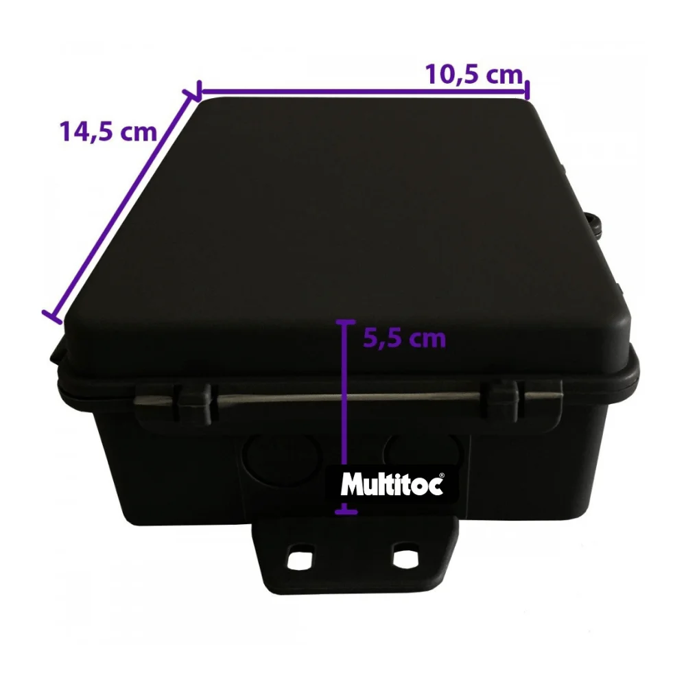 Imagem 4 de 5 do produto Caixa Hermetica Multitoc Vedada 14,5x10,5x7,0 Completa Preta (7898179382316)