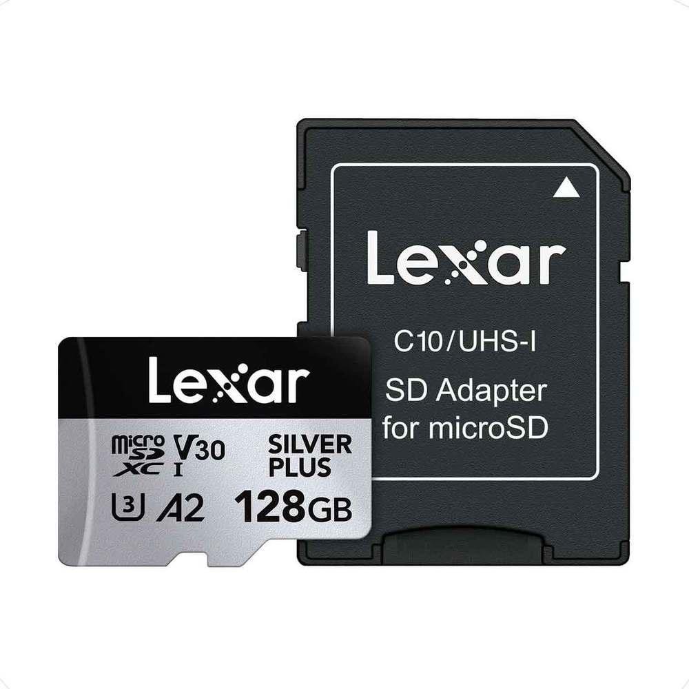 Imagem 2 de 5 do produto Cartão De Memória Lexar 128GB Professional Silver Plus Uhs-i Microsdxc Com Adaptador Sd