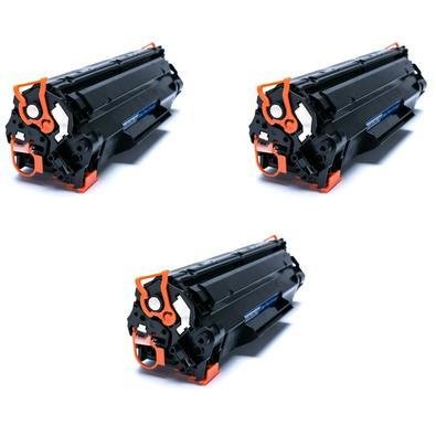 Kit 3x Toner Compatível Cf283a 83a M127fn M125 M201 M225 226
